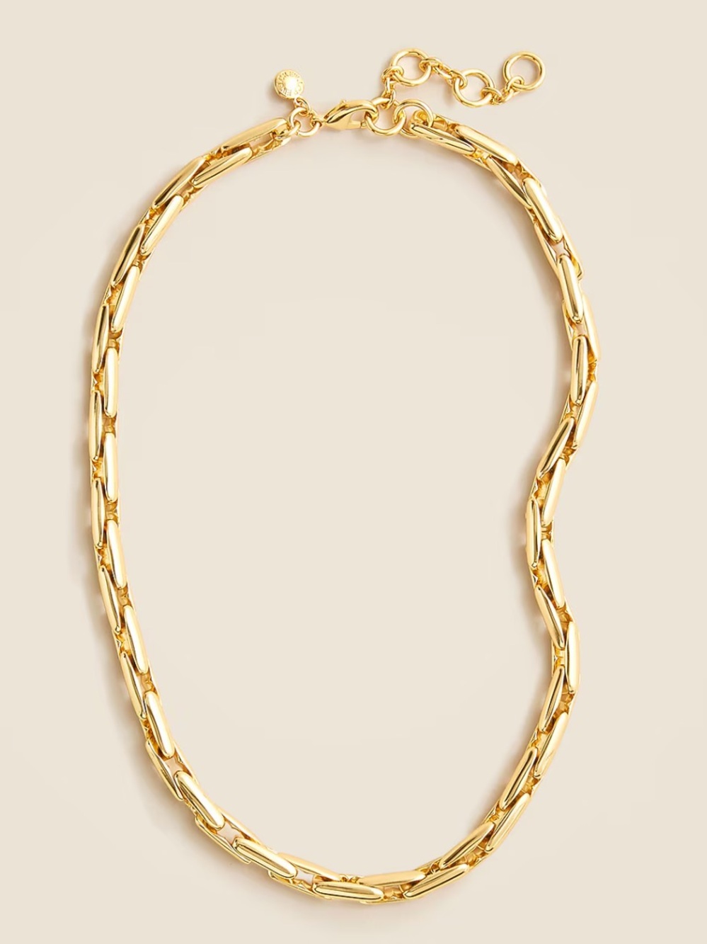 J. Crew Rounded link chain necklace Polished Gold